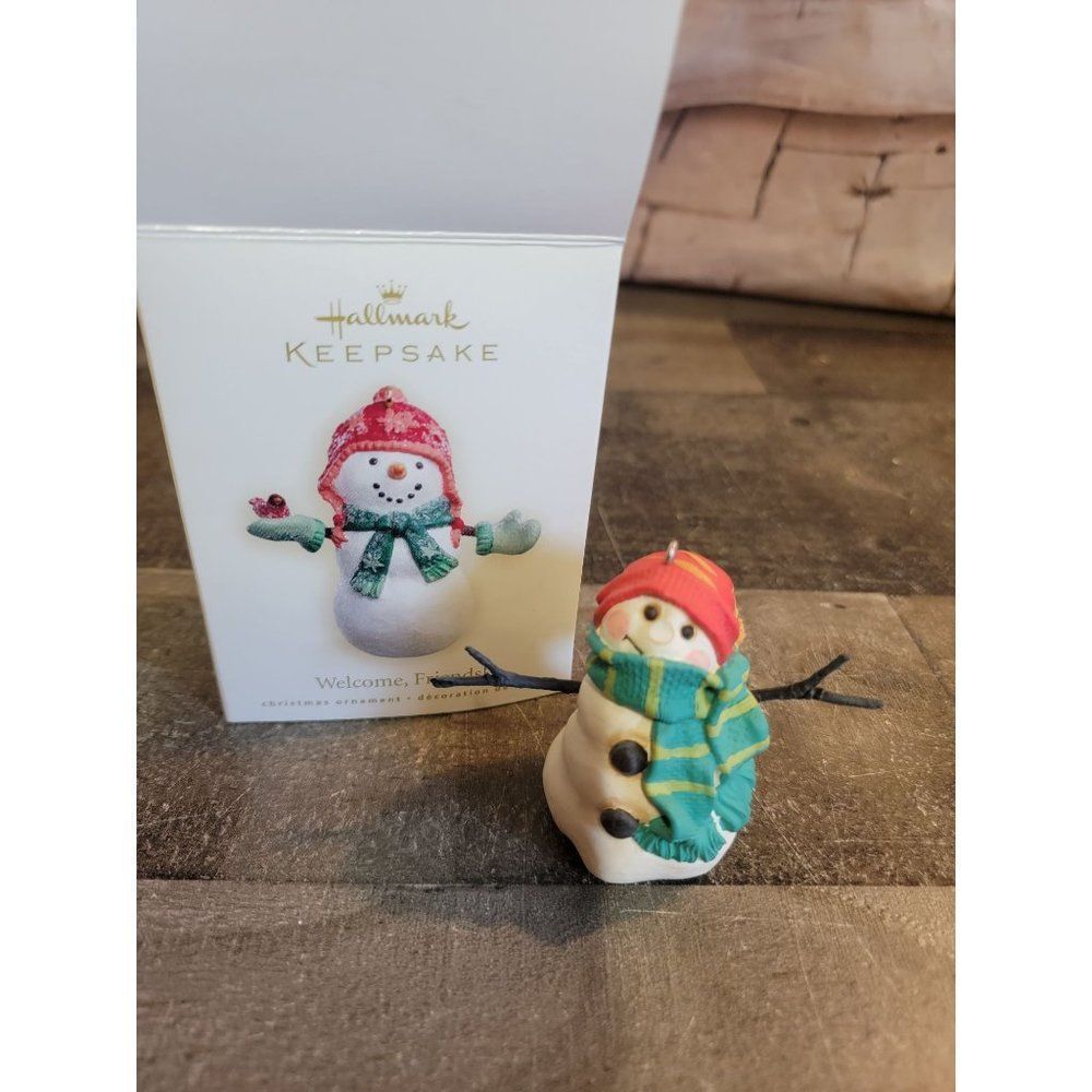 Hallmark Welcome Friends AS IS 2007 ornament Xmas decor snowman